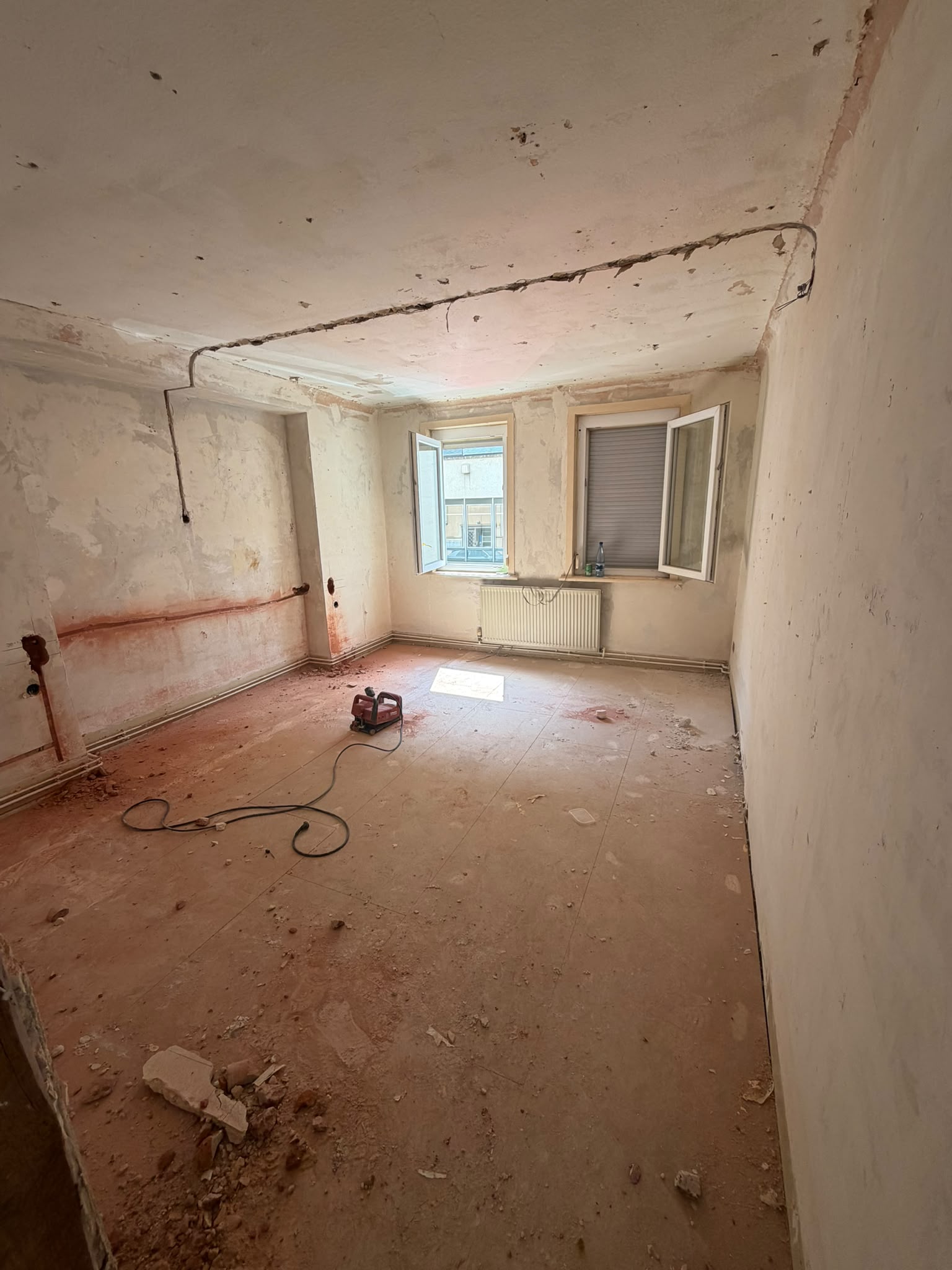 Zimmer während der Sanierung